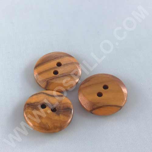 bottoni in legno a due fori colore marrone chiaro btl03m00x20